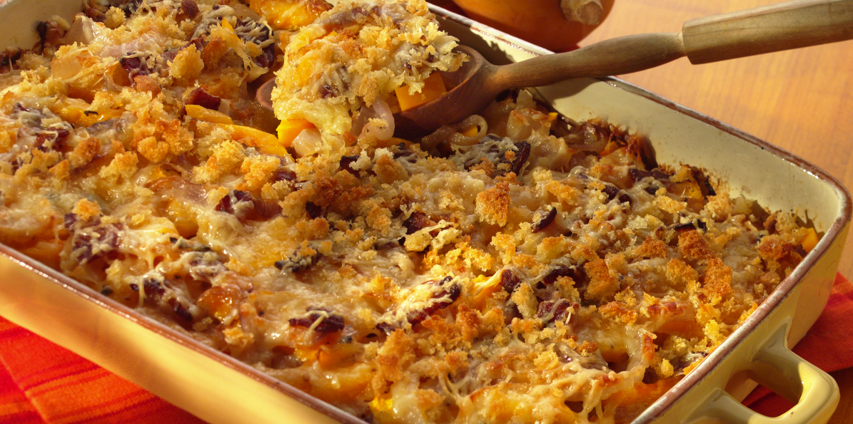 Two Cheese  Butternut Squash Gratin